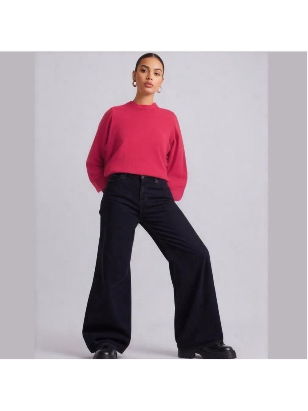 COS Pink Crewneck XS Women’s Simple Minimalist Casual Bright Colourful